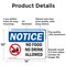 Signmission No Food No Drink Allowed, 14 in W x Rectangle, Aluminum OS-2PACK-NS-A-1014-L-16123 - alternate 4